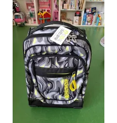 Zaino Seven Con Carrellino Grigio e Giallo