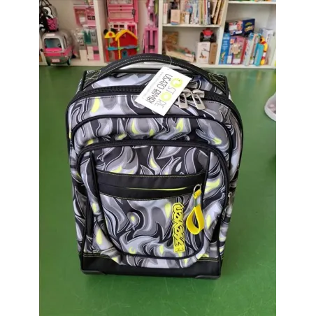 Zaino Seven Con Carrellino Grigio e Giallo