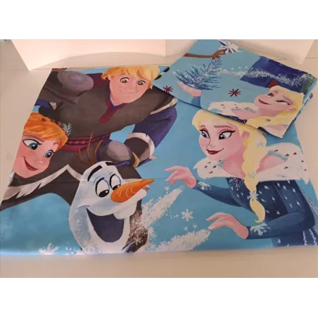 Lenzuolo Letto Frozen 135x200 + Federa Maxi Cuscino