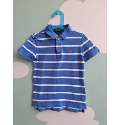 Polo Ralph Lauren a Righe 6 A (piccolo Buchino Su Manica destra)
