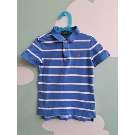 Polo Ralph Lauren a Righe 6 A (piccolo Buchino Su Manica destra)