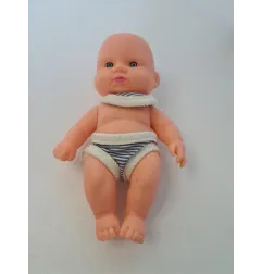 Bambola Piccola Bavaglino E Costumino a Righe