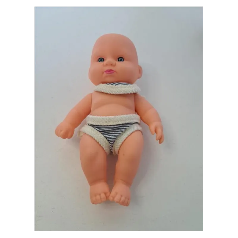 Bambola Piccola Bavaglino E Costumino a Righe