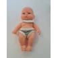 Bambola Piccola Bavaglino E Costumino a Righe
