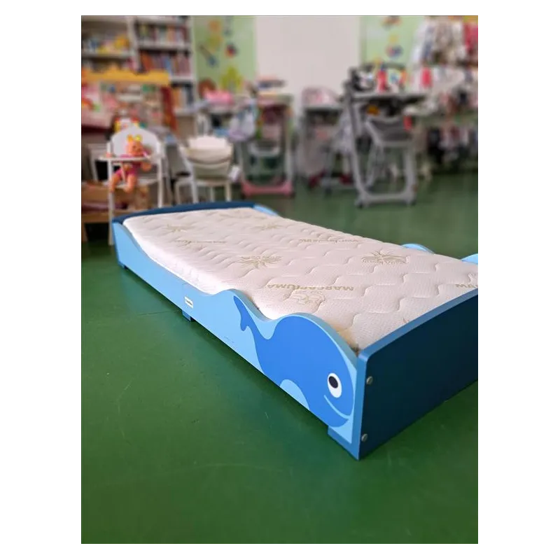 Lettino Montessoriano Rocket Baby Balena 145x75x21 Con Materasso,Completo Tessili e Cerata