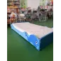 Lettino Montessoriano Rocket Baby Balena 145x75x21 Con Materasso,Completo Tessili e Cerata