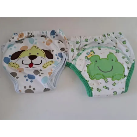 Mutandine Apprendimento Taglia 2/3 A Ranocchia e Cagnolino 2 PZ