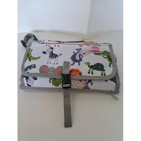 Fasciatoio Da Viaggio Portatile Pieghevole Happy Mom Con Tasche
