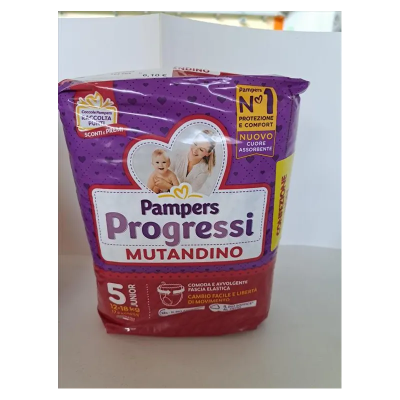Pampers Progressi Mutandino Tg.5 Junior 17 Pezzi