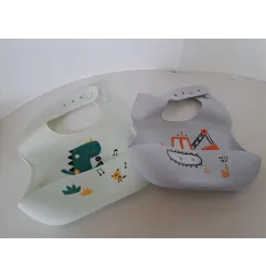 Bavaglini In Silicone Con Tasca 2 PZ