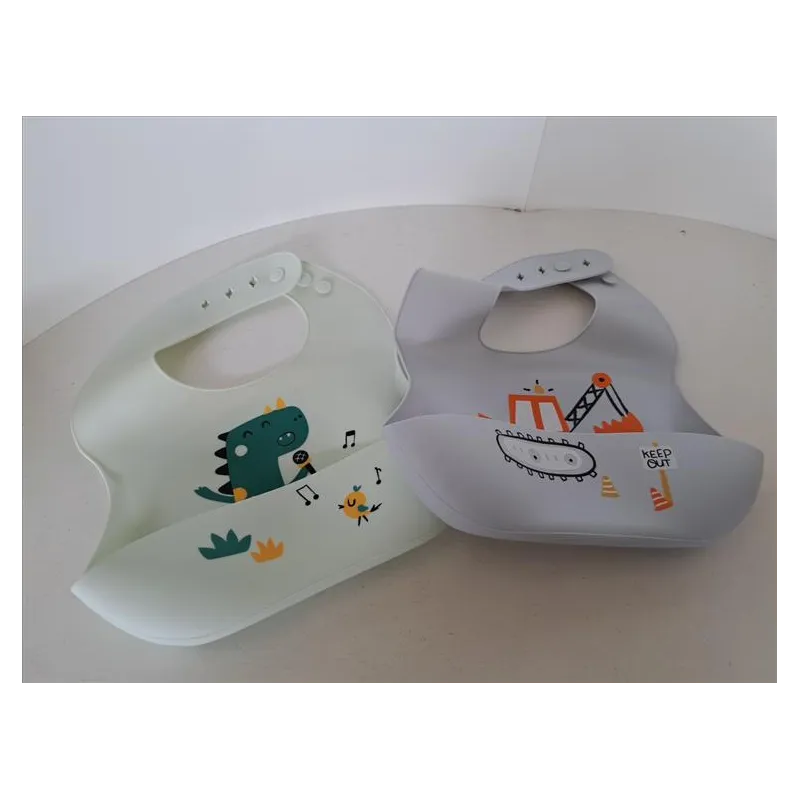 Bavaglini In Silicone Con Tasca 2 PZ