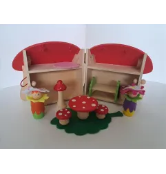 Casetta Fungo In Legno e Feltro