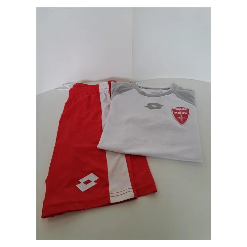Completo Calcio Monza Pantaloncini Rossi e T Shirt Bianc 8/10 A