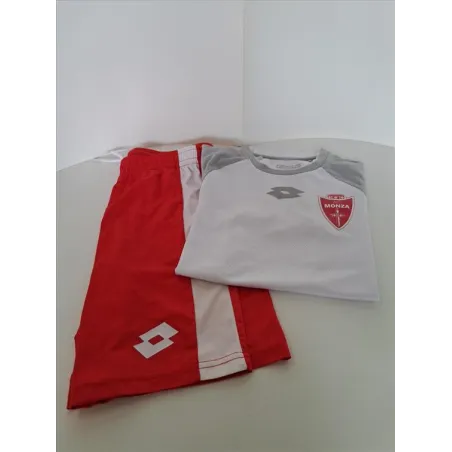 Completo Calcio Monza Pantaloncini Rossi e T Shirt Bianc 8/10 A