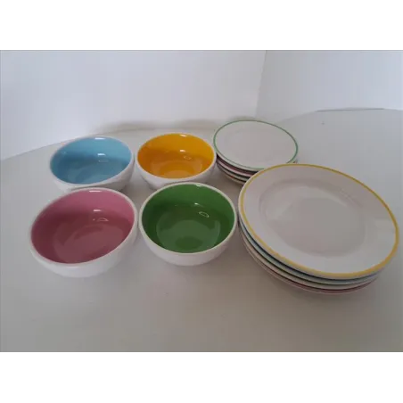 Set Tavola In Porcellana Piattini e Ciotoline