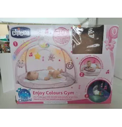 Palestrina Chicco Enjoy Colours Gym Rosa Manca Gufetto, Ruota, Stellina e Cuscino Tummy T