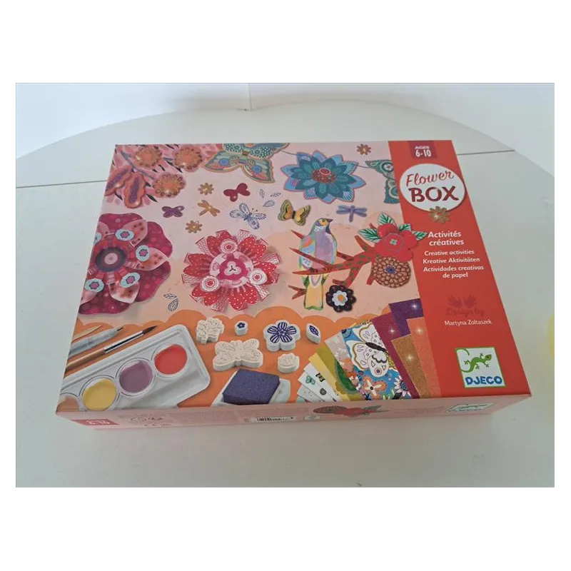 Gioco Djeco Flower Box Con Tanti Accessori Per Creare / Disegnare (manca Pennello)