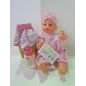 Bambola Con Fascia e Tutina Rosa
