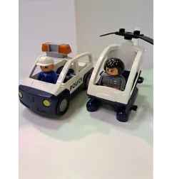 DUPLO Costruzioni Elicottero e Auto Polizia Con Personaggi (no Poliziotti)