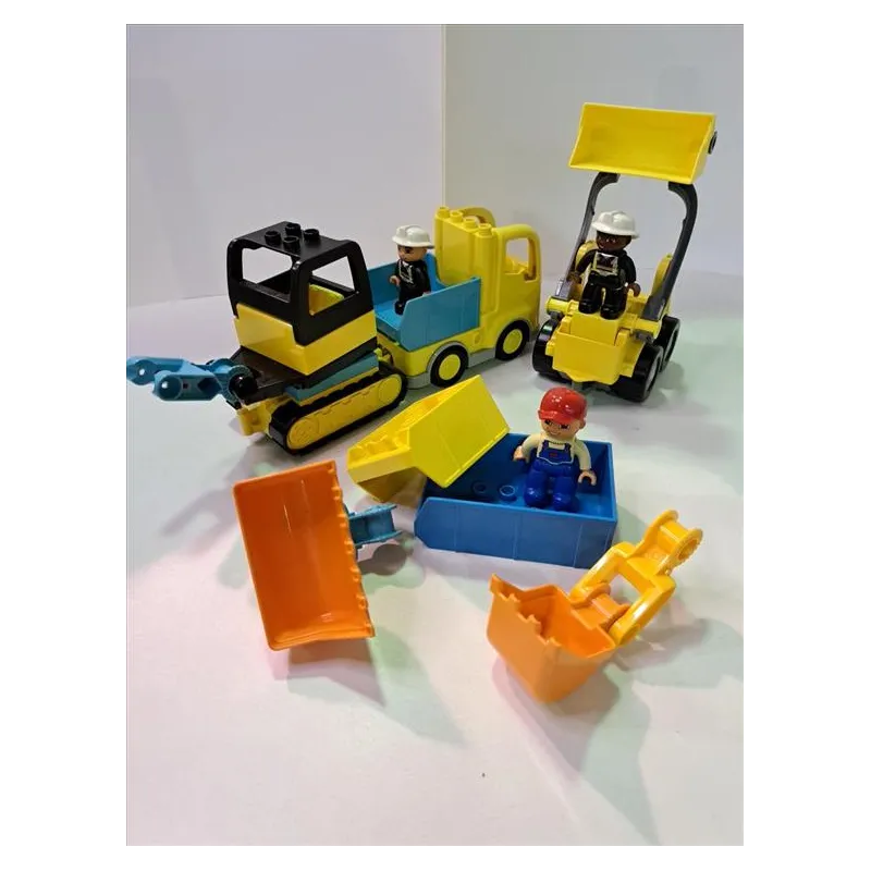 DUPLO Costruzioni Con Mezzi Di Lavoro, Cambio Pale e Personaggi
