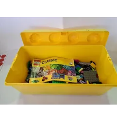 Contenitore Lego Giallo Con Mattoncini Misti
