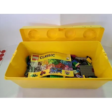 Contenitore Lego Giallo Con Mattoncini Misti