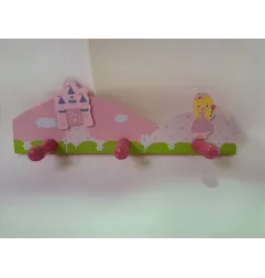 Appendino In Legno Da Cameretta Rosa Principessa