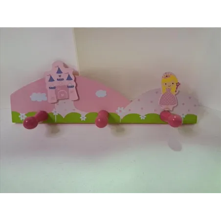 Appendino In Legno Da Cameretta Rosa Principessa