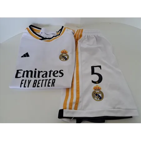 Completo Calcio Real Madrid Bellingham N 5 Pantaloni + T Shirt