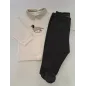 Completo Ghettine + Maglia Maniche Lunghe Con Colletto Color Panna Baby Vip 3 M