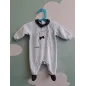Tutina Azzurra Con Colletto Baby Vip Coniglietto In Ciniglia 3 M