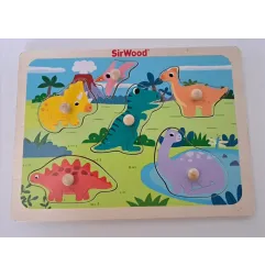 Gioco Incastri In Legno Dinosauri