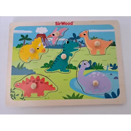 Gioco Incastri In Legno Dinosauri