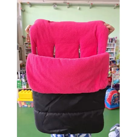 Sacco Passeggino Nero Interno Rosa
