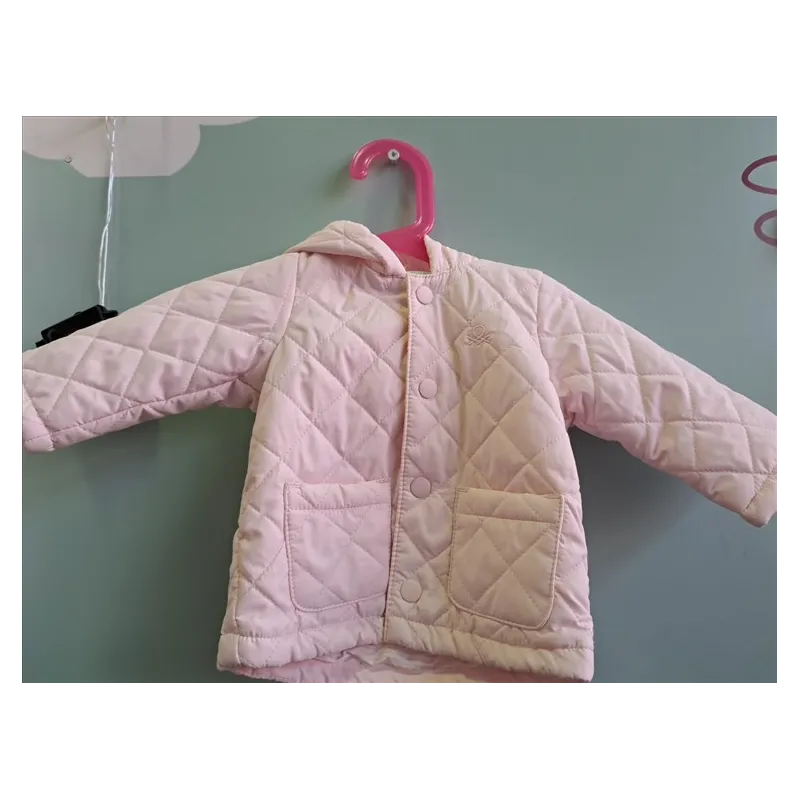 Piumino Mezza Stagione Benetton Rosa 6/12 M
