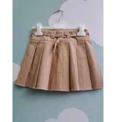 Mini Gonna Plissettata Beige Zara 8 A