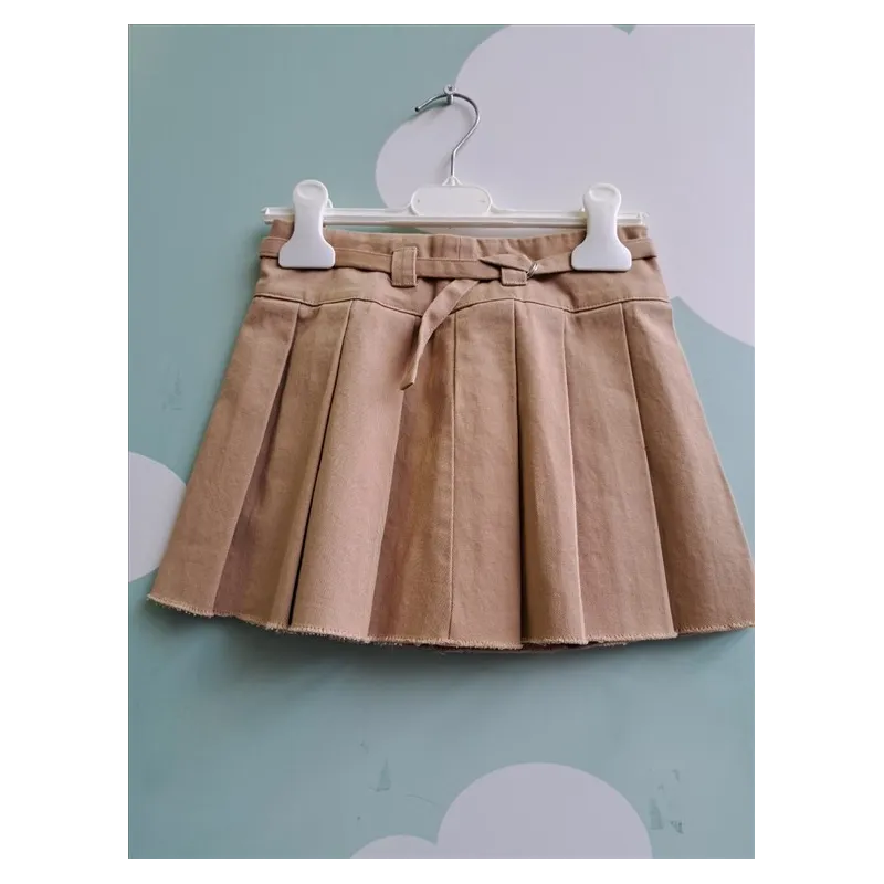 Mini Gonna Plissettata Beige Zara 8 A