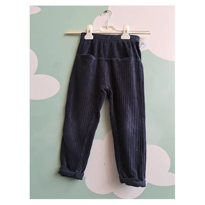 Pantaloni Vellutino Blu Fagottino 30-36 M / 98 Cm