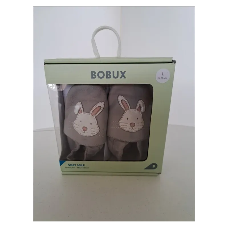 Scarpe Babucce Bobux Coniglietto Grigio Taglia L 15/21 Mesi