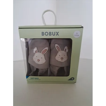 Scarpe Babucce Bobux Coniglietto Grigio Taglia L 15/21 Mesi