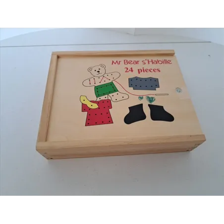 Gioco In Legno Mr Bear S'habile - Gioco Per Motricità Fine