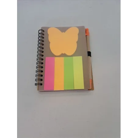 Set Post It Con Farfalla Arancione