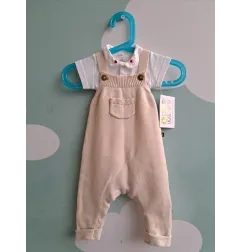 Salopette Petit Bateau Con Body Colletto Cuoricini 3 M