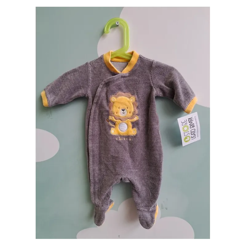 Tutina Leoncino Grigia 1 M - 50 Cm