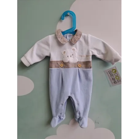 Tutina Bianca e Azzurra Orsetto 0/1 M