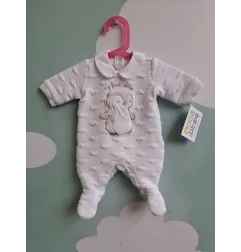 Tutina Chicco Chicco Bianco Pinguino Con Body e Cappellino 1 M - 50 Cm