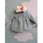 Cappotto Color Menta e Colletto Bianco Pellicciotto 18/24 M