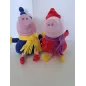 Peluche Peppa Pig e George Con Sciarpa e Cappello
