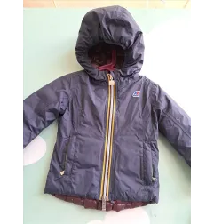 K Way Reversibile Blu / Bordeaux 4 A (CERNIERA)