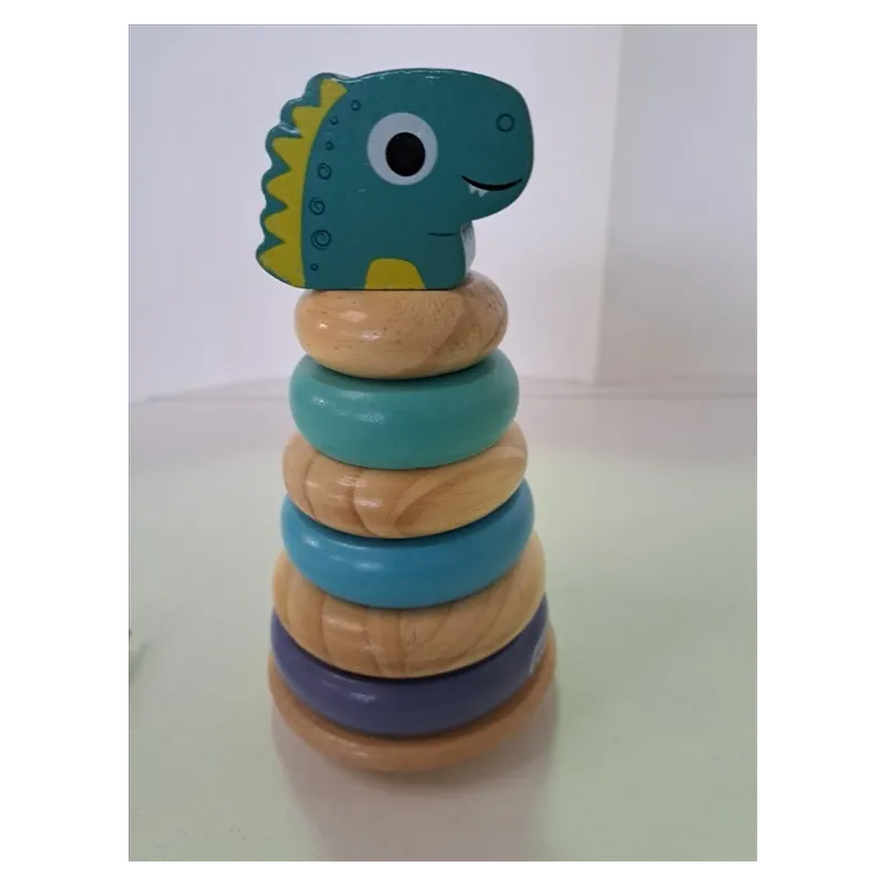 Gioco Impilabile In Legno Dinosauro